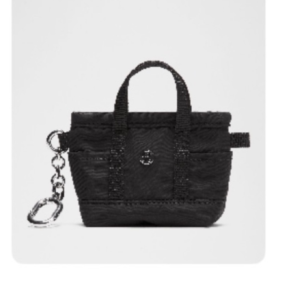 lululemon athletica Black Mini Tote Keychain Pouch
